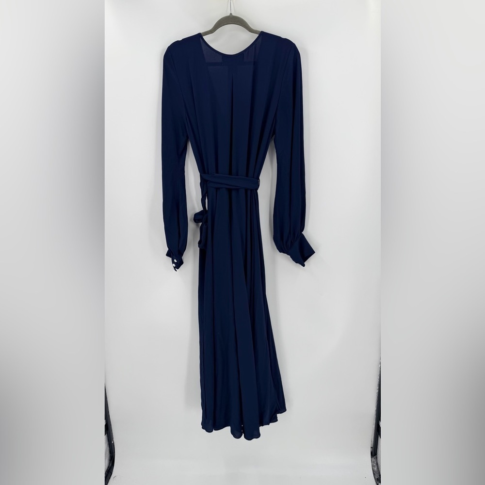 Meghan Fabulous Navy LilyPad Maxi Dress Medium - Picture 4 of 5